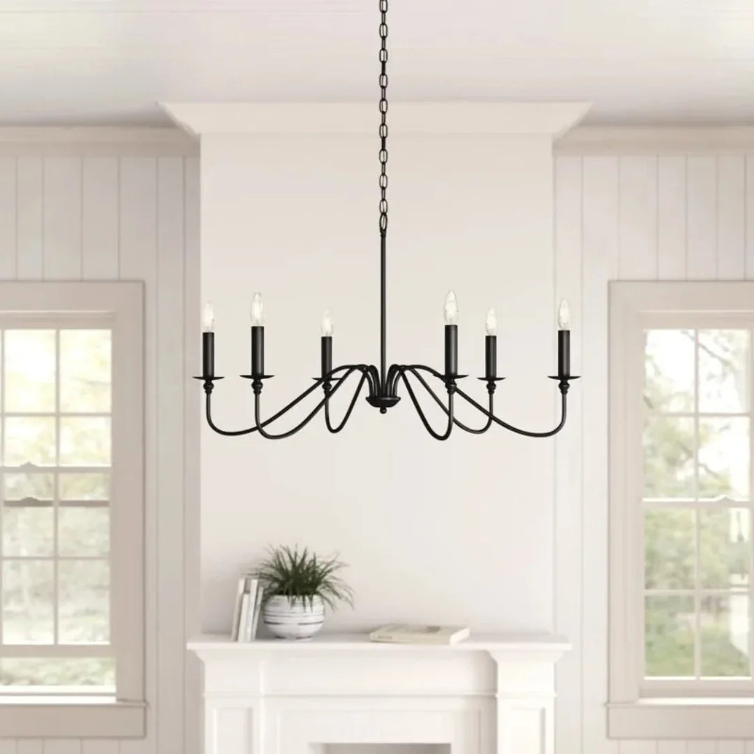 Luminária pendente Loft em ambiente americano com luz quente — Tonzi