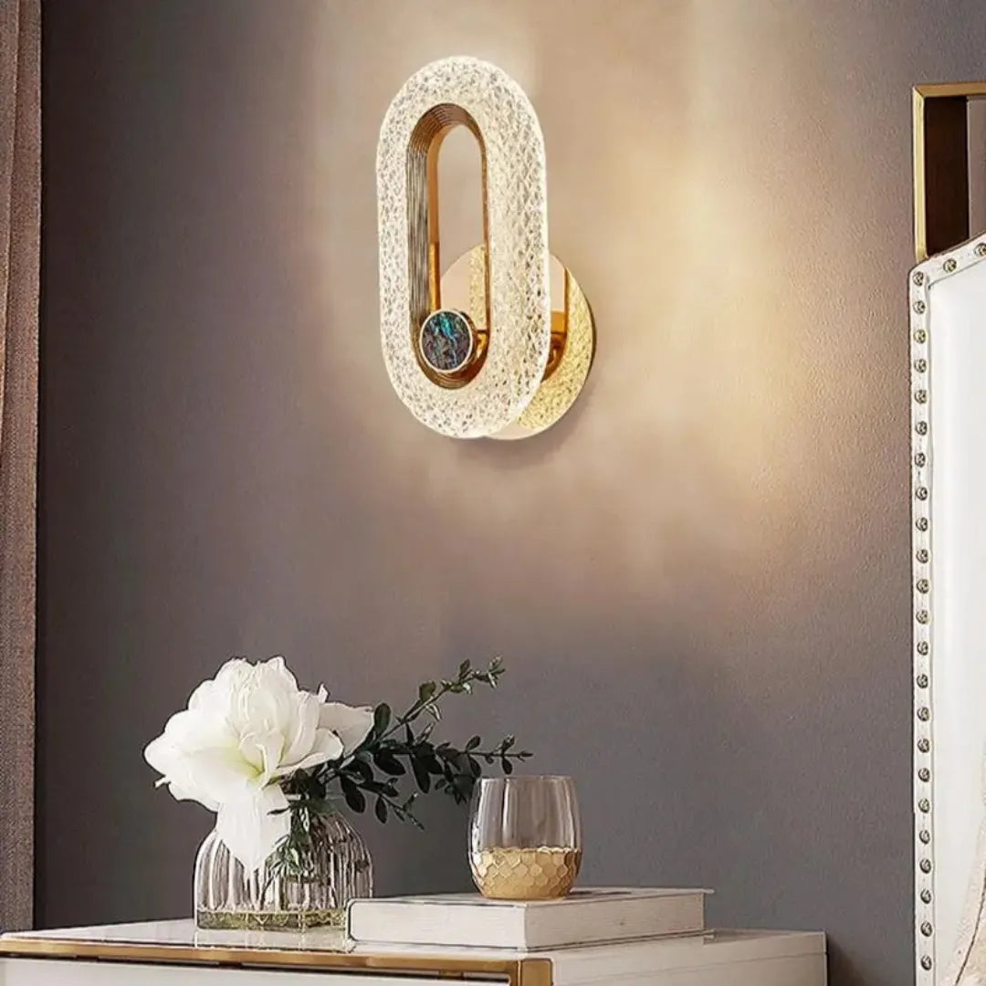 Arandela de Luxo Cristal Oval