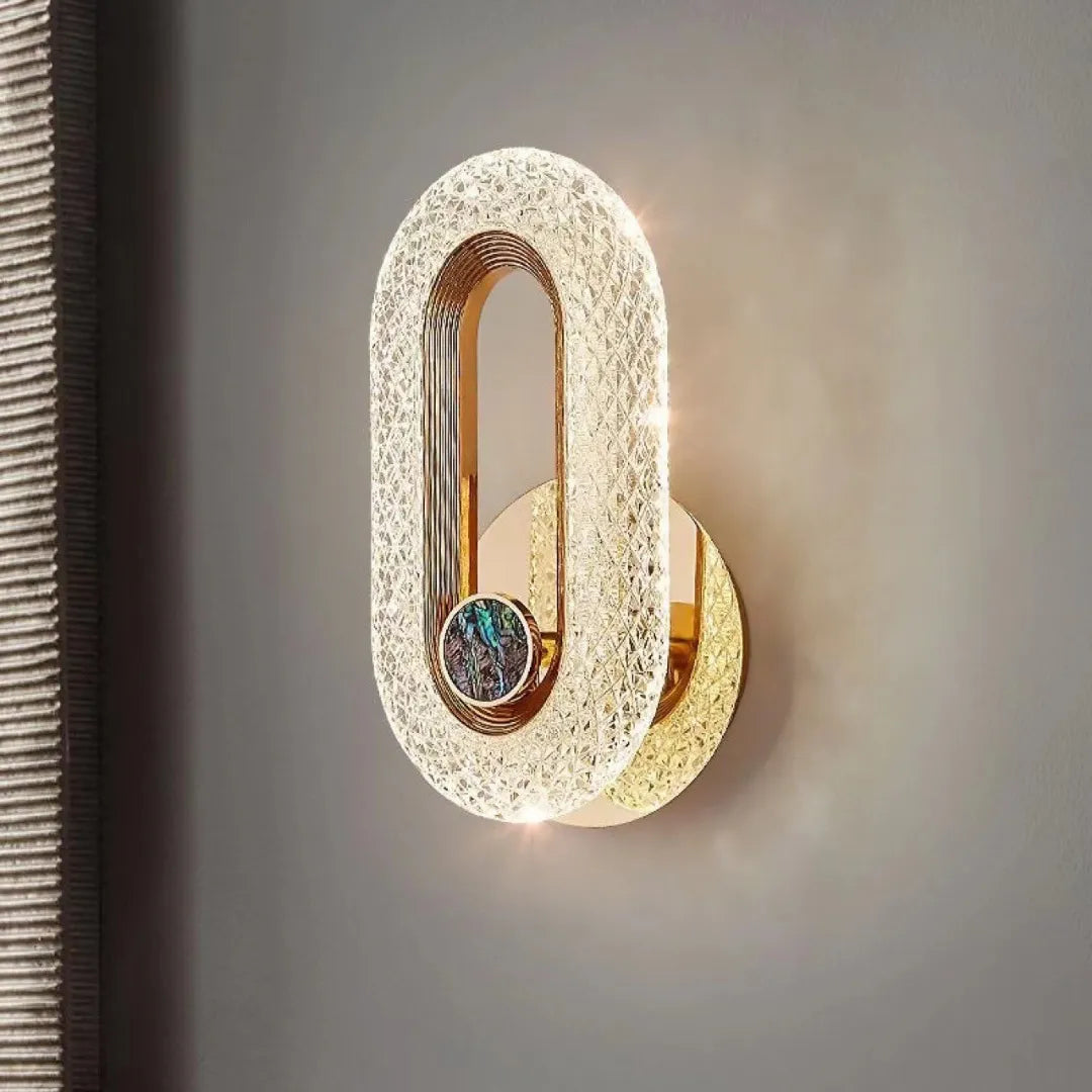 Arandela de Luxo Cristal Oval