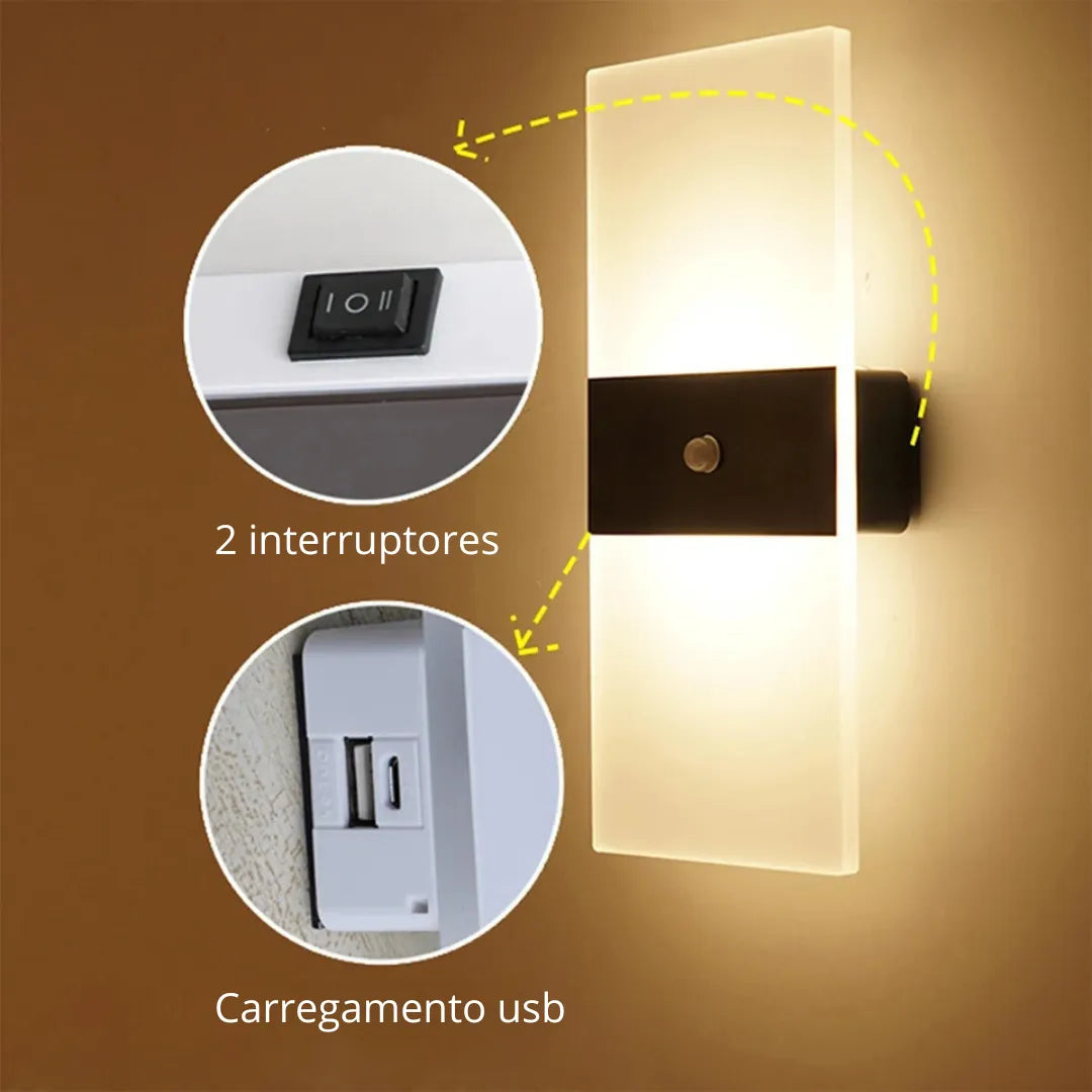 Arandela de Parede em Acrílico