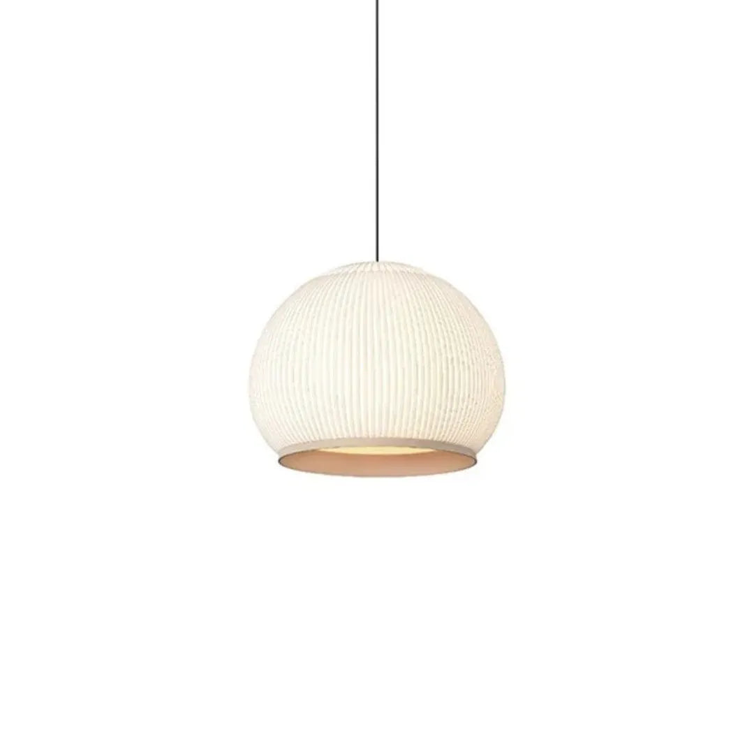 Luminária Pendente Minimalista em Tecido Wabi-Sabi LED