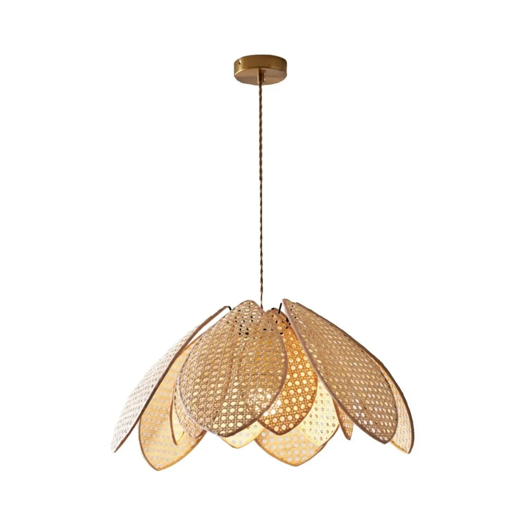Luminária-Pendente-de-Fibra-Natural-em-Rattan