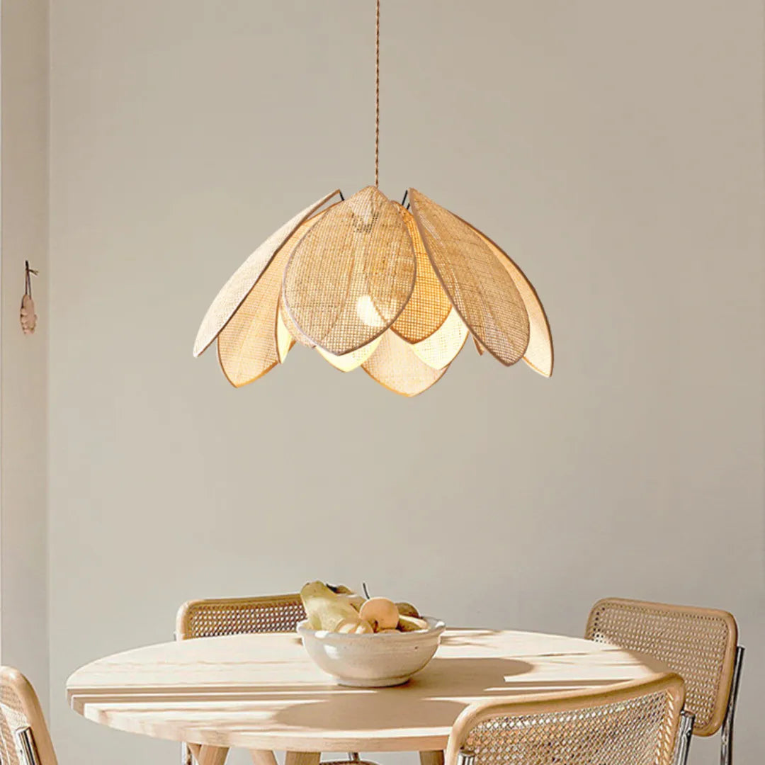 Luminária-Pendente-de-Fibra-Natural-em-Rattan
