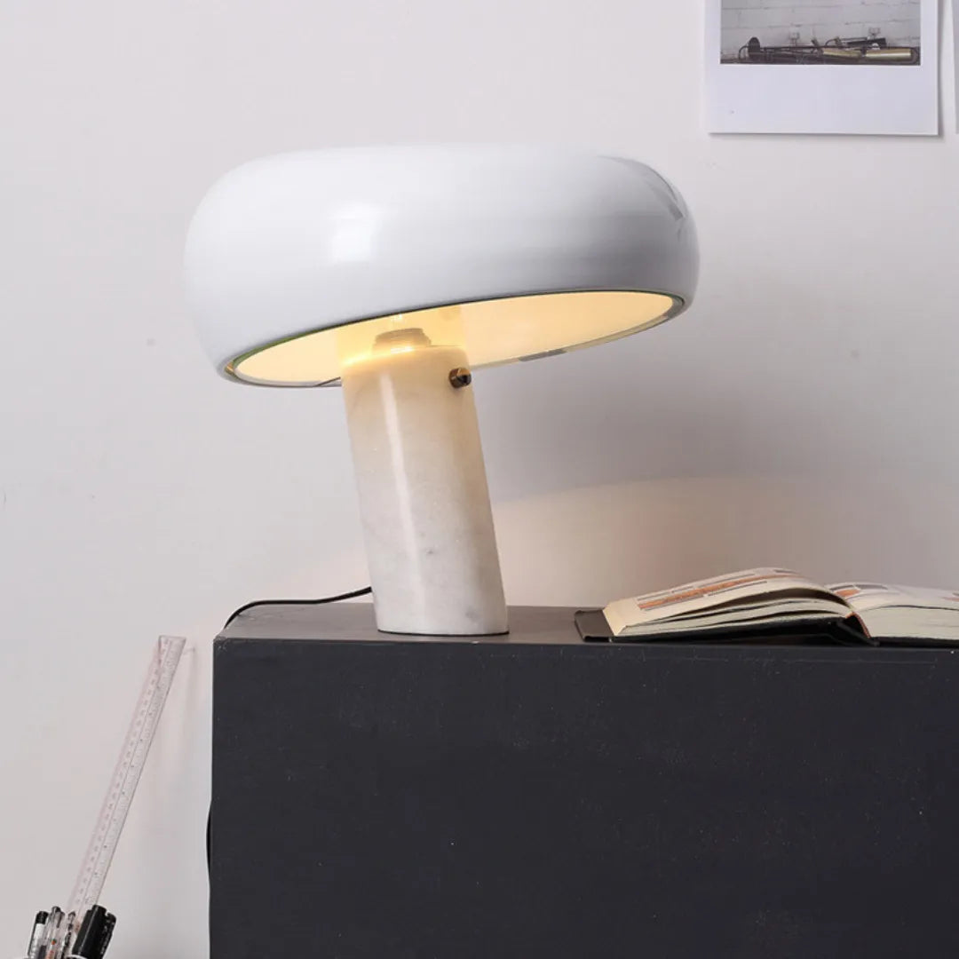 Luminaria-de-Mesa-Abajur-Cogumelo-Design-Italiano-Snoopy-Branco