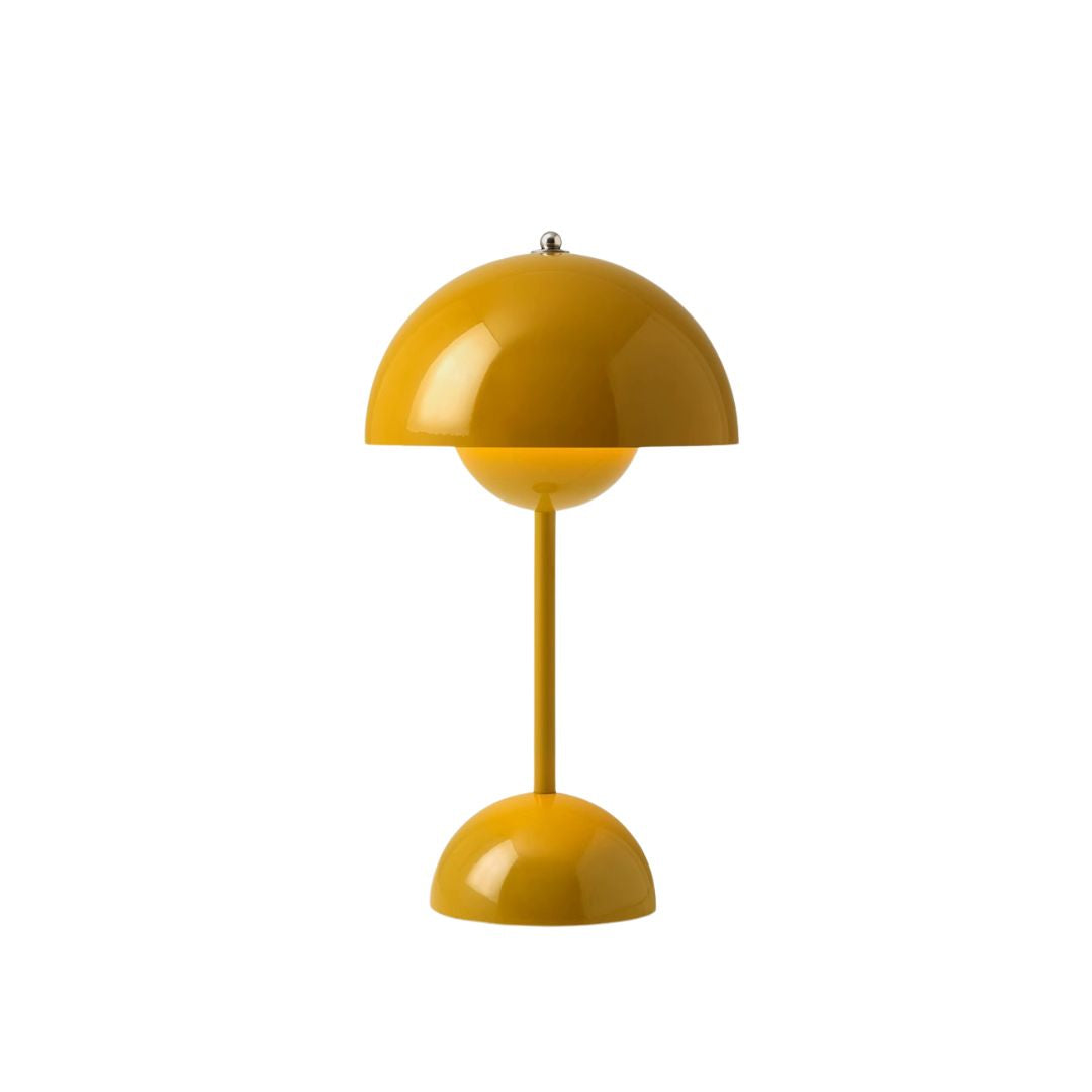 Luminária de Mesa Abajur USB Recarregável Arvo Amarela