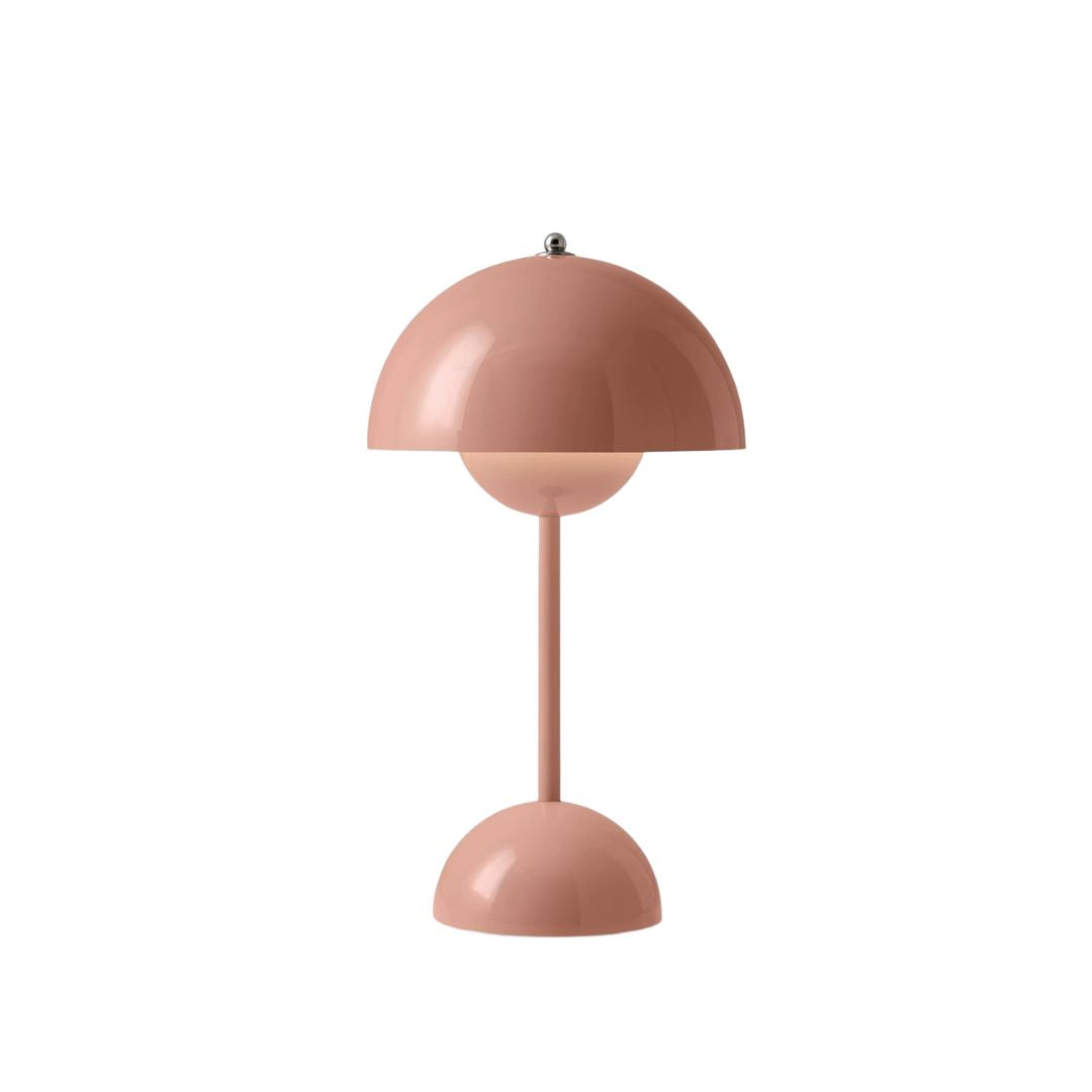 Luminária de Mesa Abajur USB Recarregável Arvo Rosa