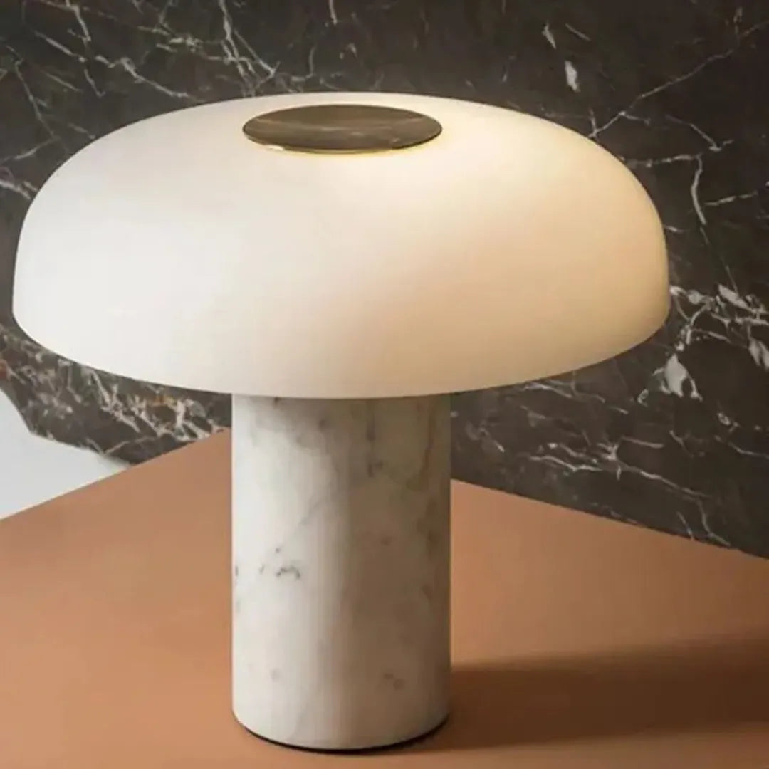Luminária de Mesa Mármore Moderno Luno