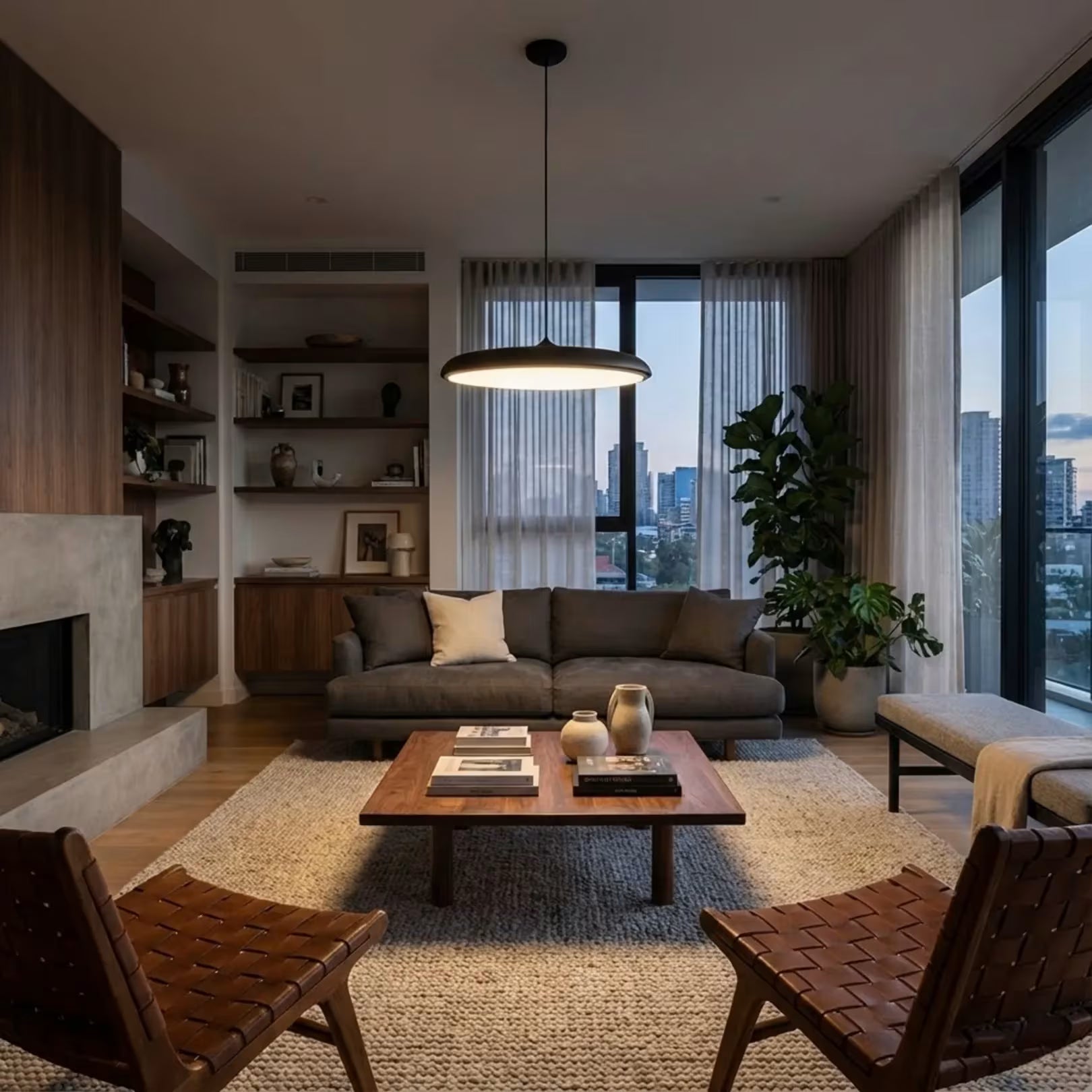 Luminária pendente alumínio em LED