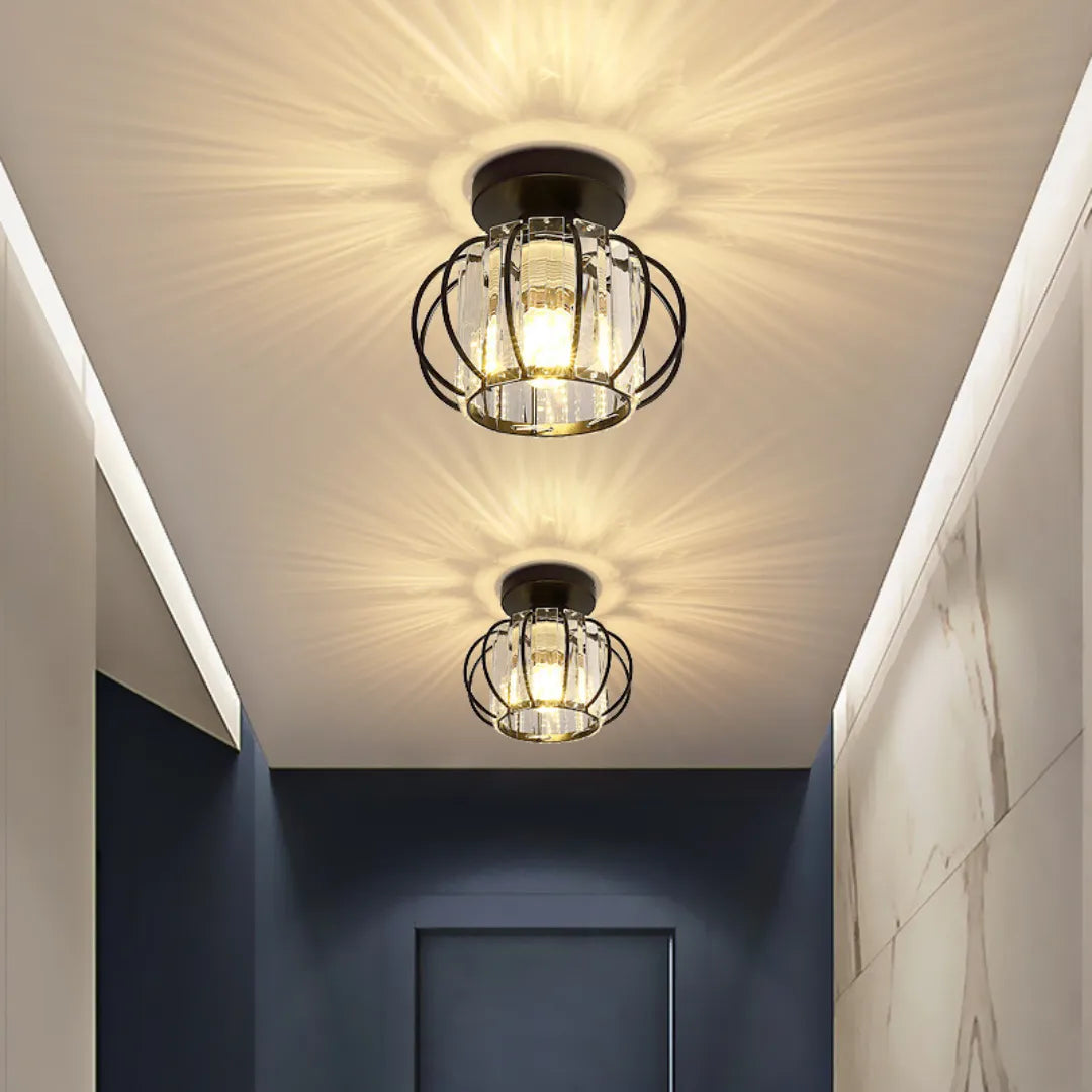 Lustre Luminária de Teto Moderno Cristal Sfera