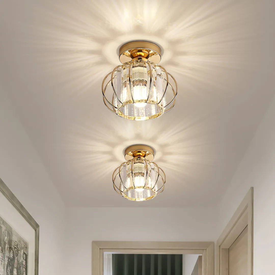 Lustre Luminária de Teto Moderno Cristal Sfera