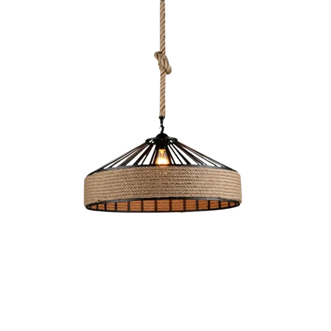 Lustre Pendente Corda Retrô Industrial Nara