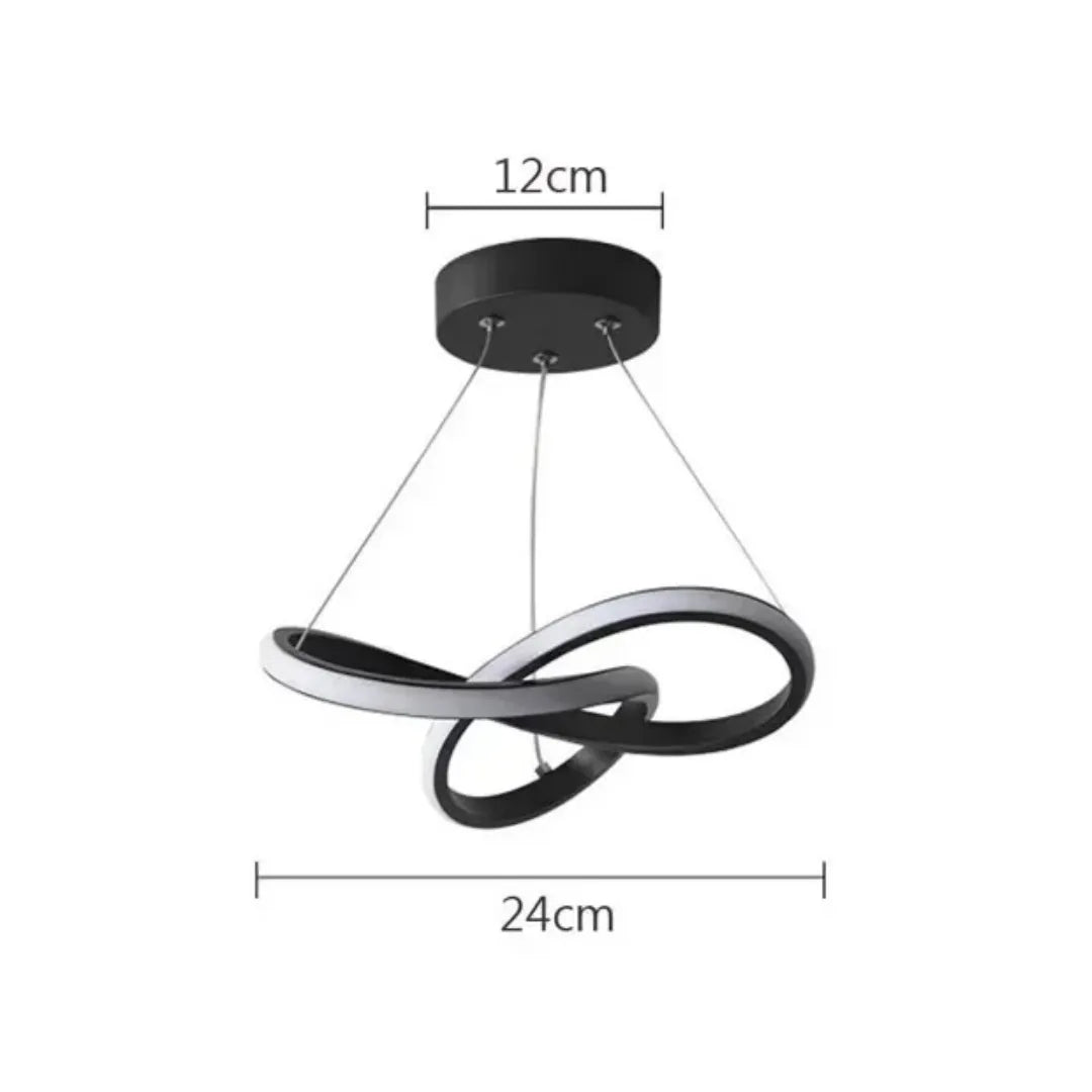 Lustre Pendente Entrelaço Circular Led Luna