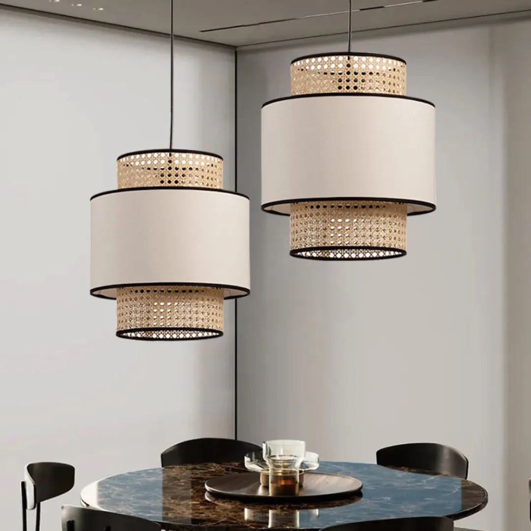 Lustre Pendente Moderno de Tecido Videira