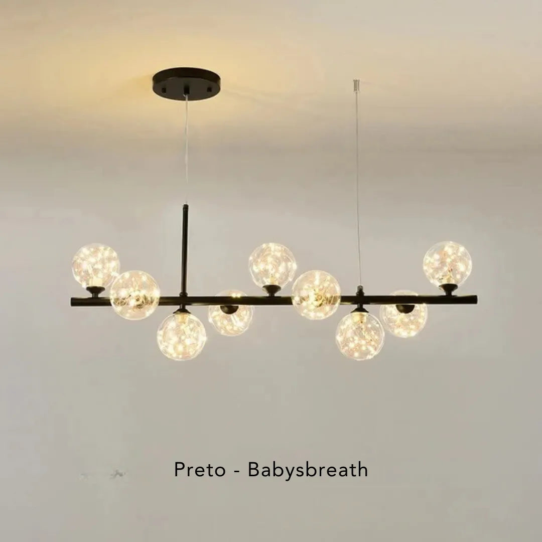 Lustre Pendente Sala de Jantar e Estar Vidro LED