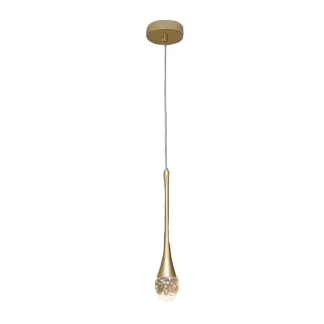 Lustre Pendente em Gota Cristal
