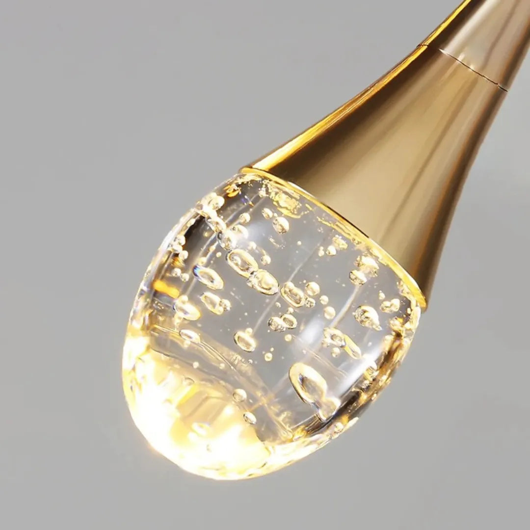Lustre Pendente em Gota Cristal