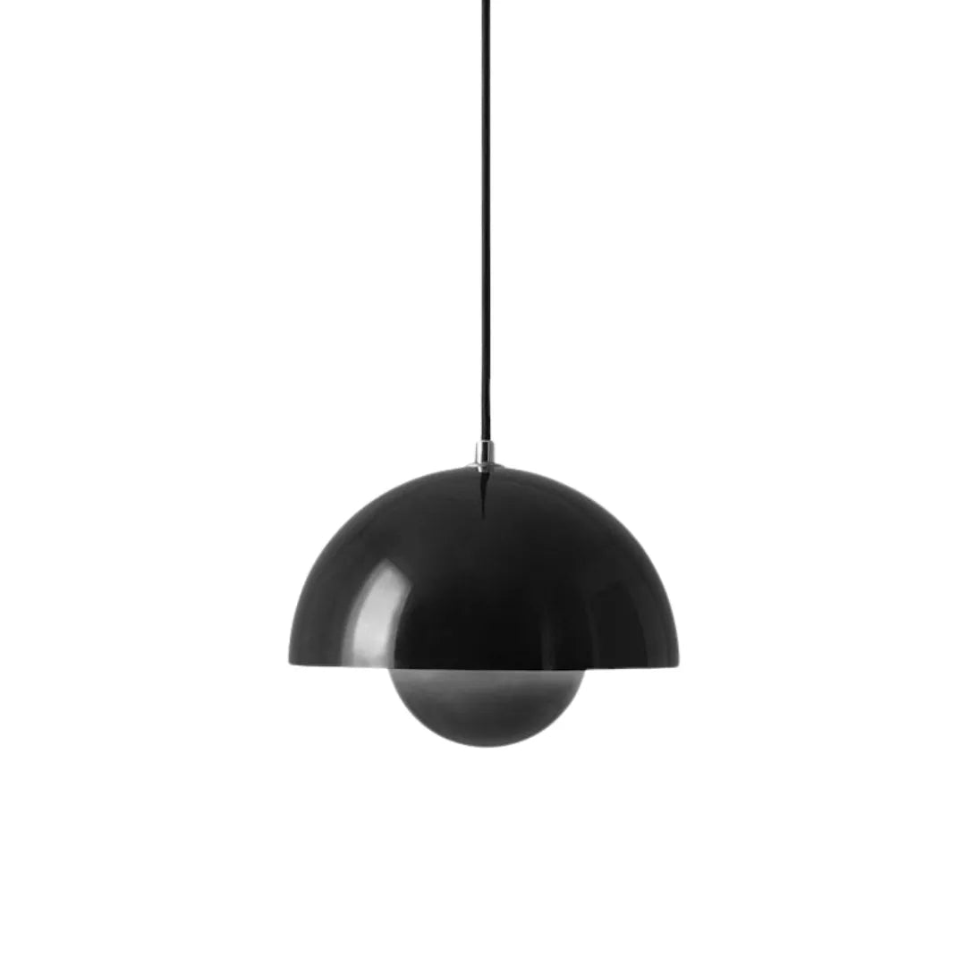 Pendente-Luminaria-Moderno-Semicircular-Flower-Preto