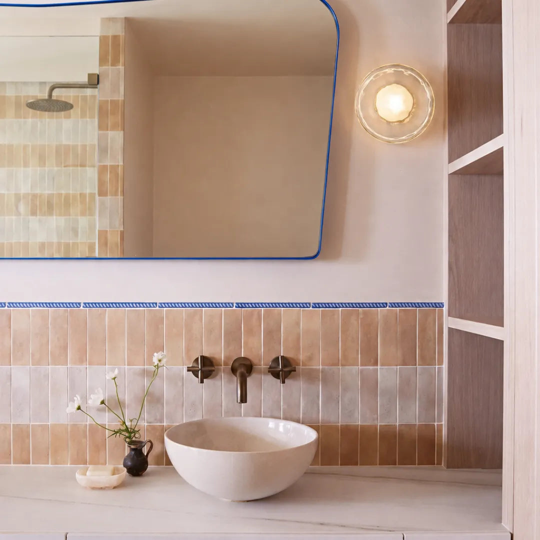 Arandela de parede vidro LED orgânica designer Nácar