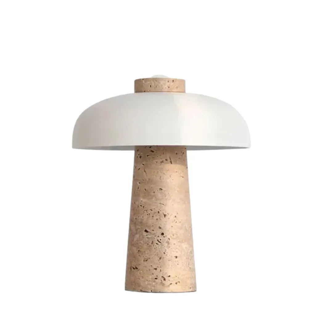 Luminária de Mesa Moderna LED Mármore Travertino Verona