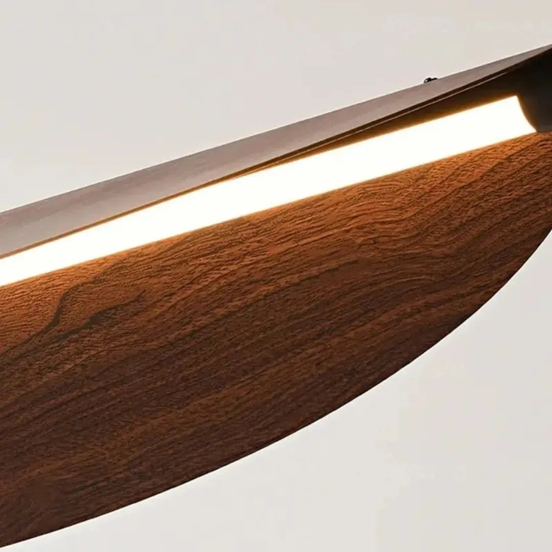 Luminária de Parede LED Minimalista em Madeira Longa