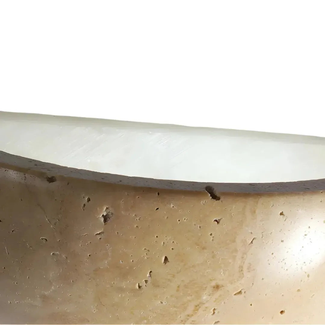 Luminária de parede moderna minimalista mármore travertino sion