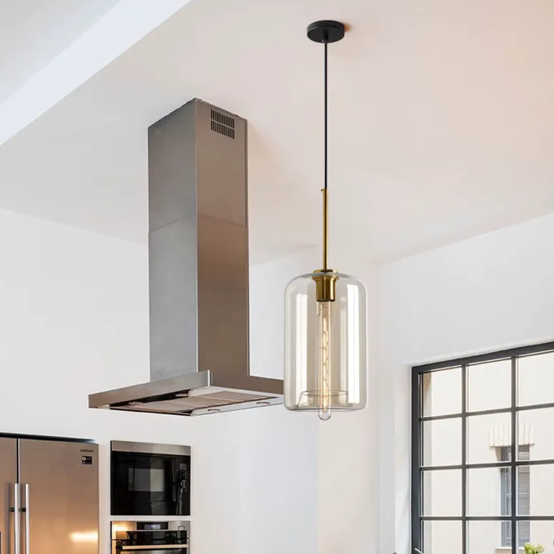 Luminária Pendente Bola Globo Vidro Nero