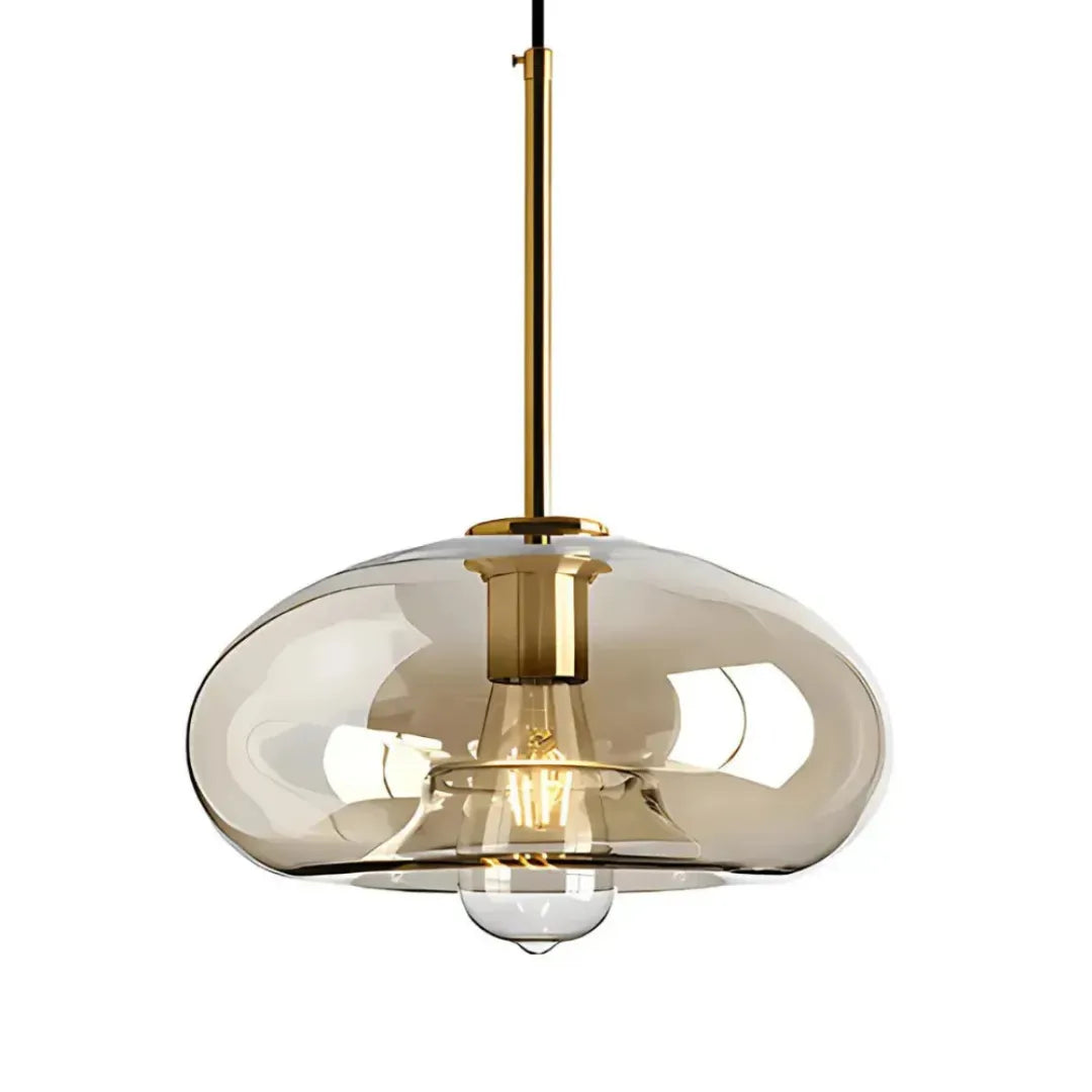 Luminária Pendente Bola Globo Vidro Nero