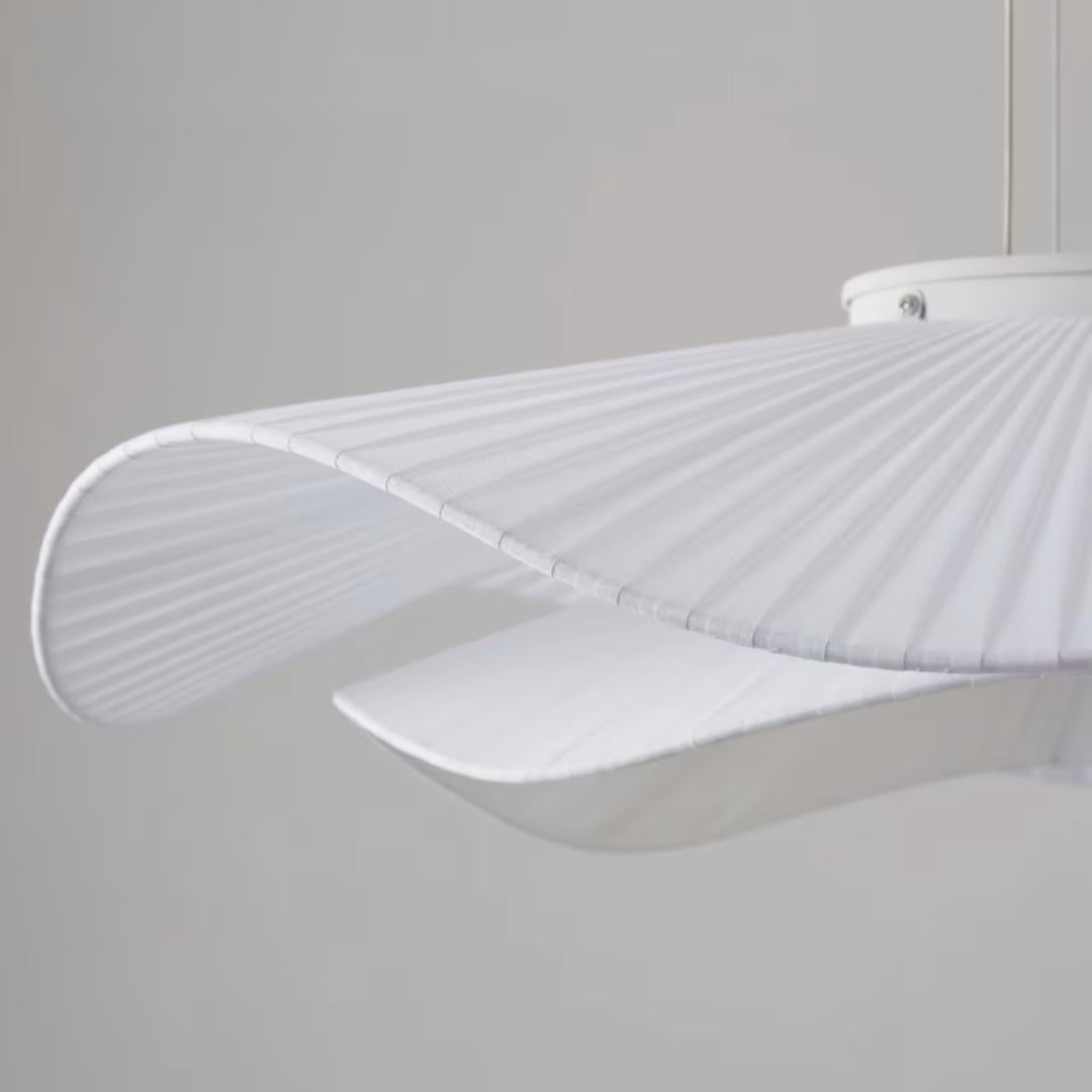 Detalhe do acabamento têxtil minimalista — Pendente Tecido Branco — Tonzi