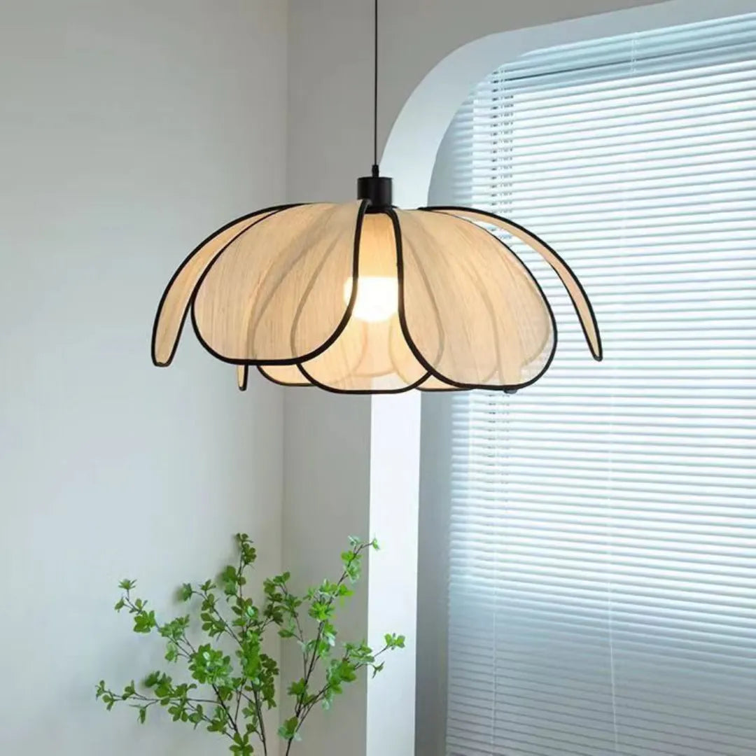 luminaria-pendente-minimalista-vintage-lotus-tecido