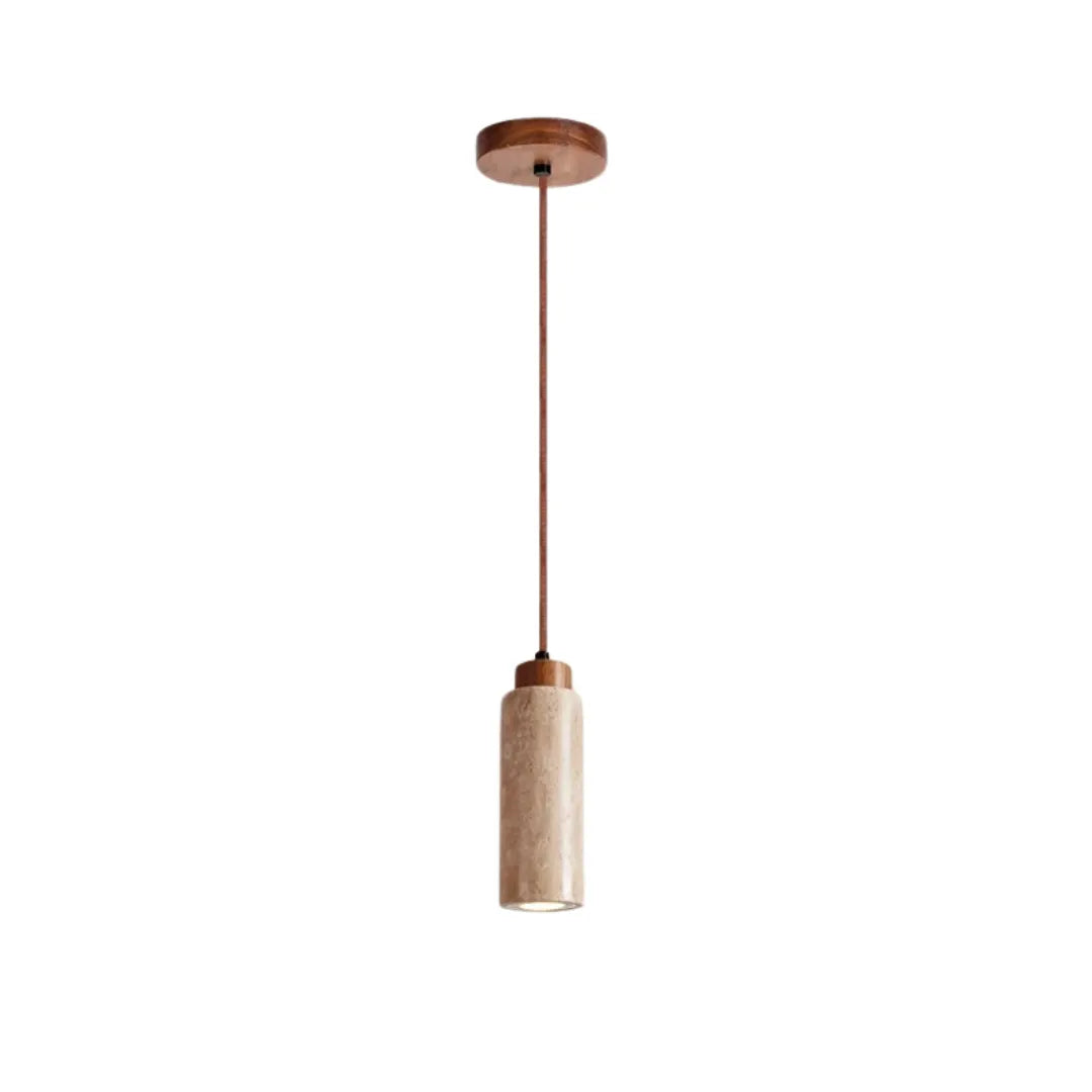 Luminária Pendente Moderna Minimalista Mármore Travertino