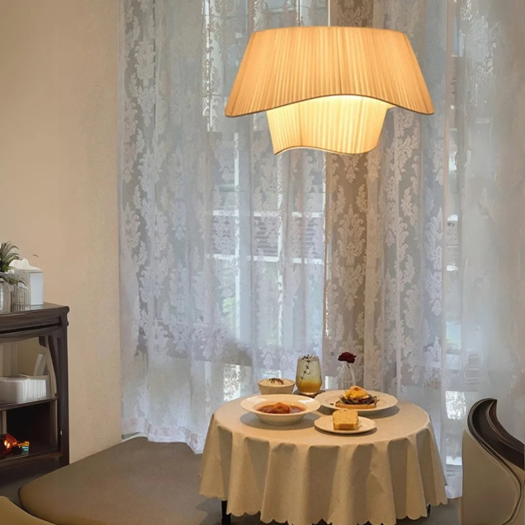 Luminária Pendente Moderno LED Tecido Nórdico