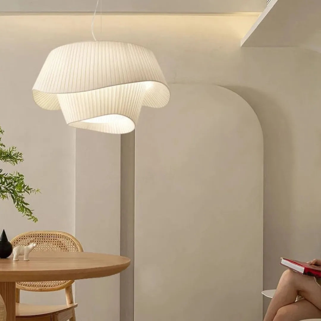Luminária Pendente Moderno LED Tecido Nórdico