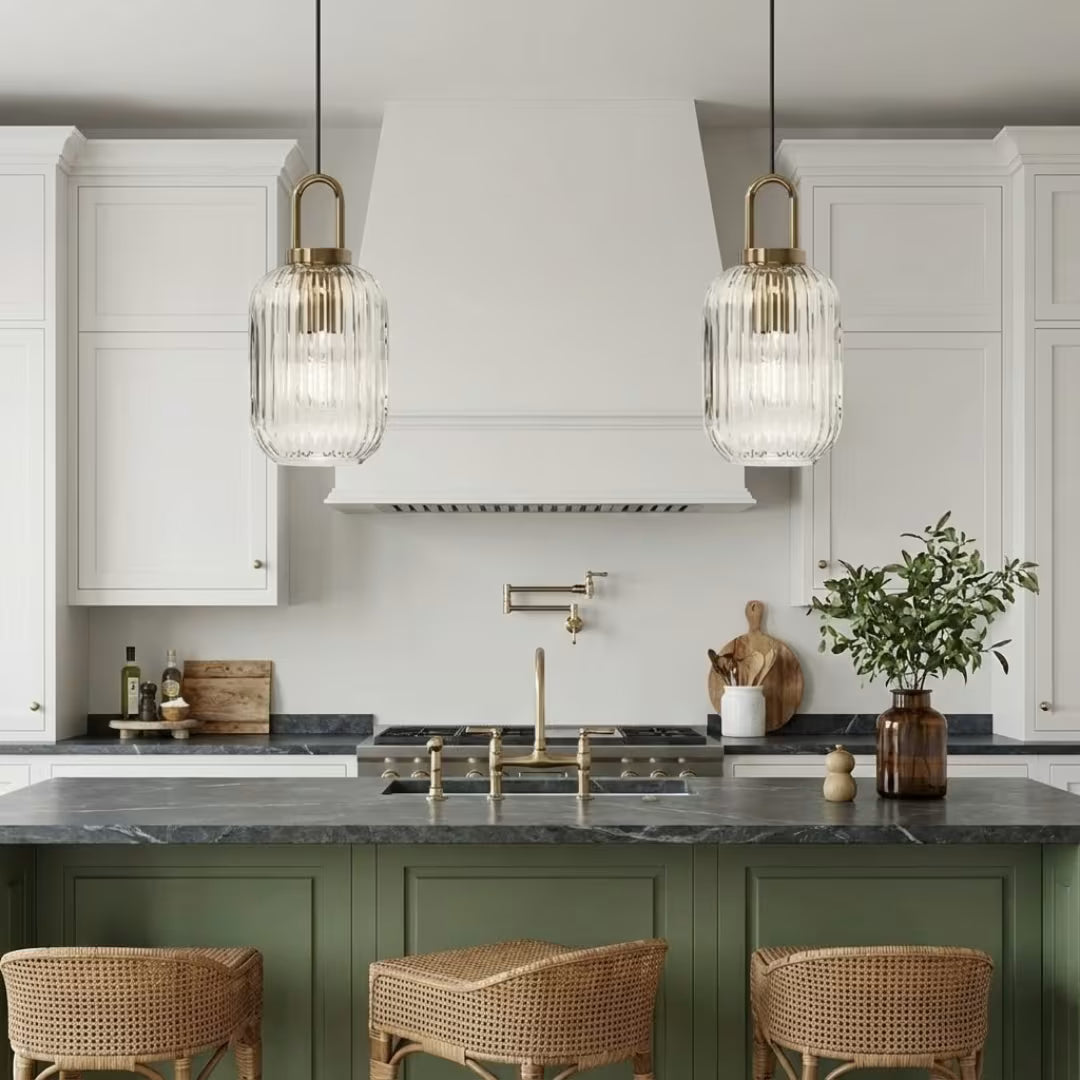 Luminária Pendente Moderno Vidro LED Stripes