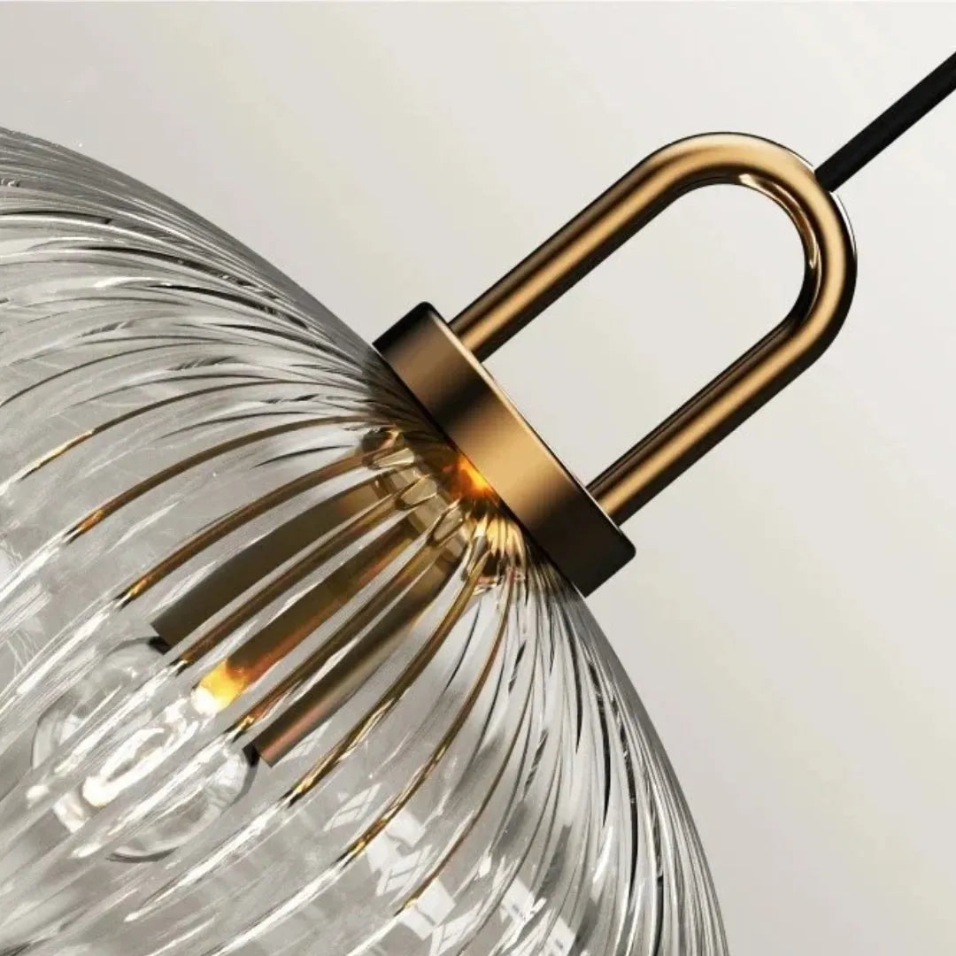 Luminária Pendente Moderno Vidro LED Stripes