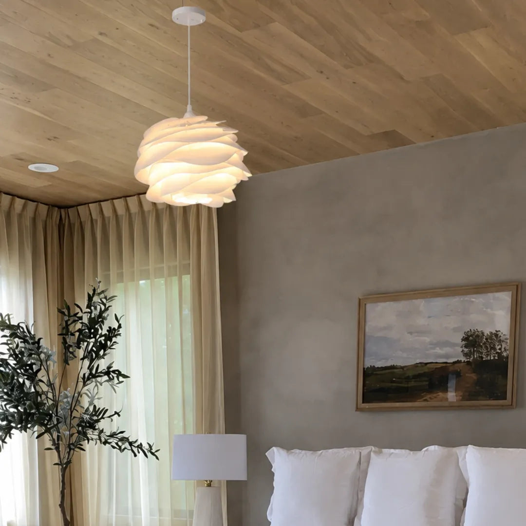 Luminária pendente pétala acrílico LED escandinava Lys