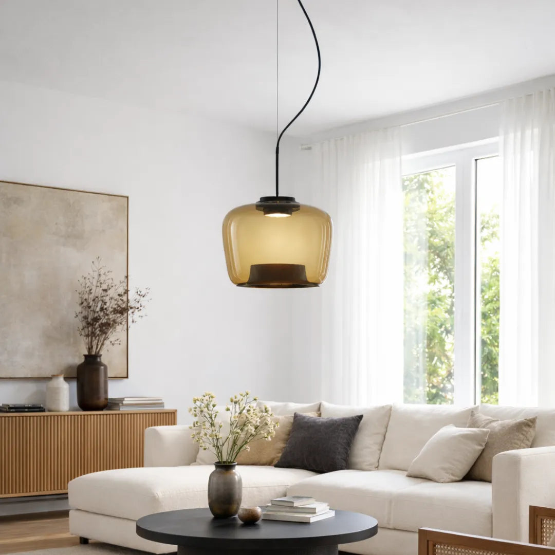 Luminária pendente Elen em ambiente Contemporary Luxury — Tonzi