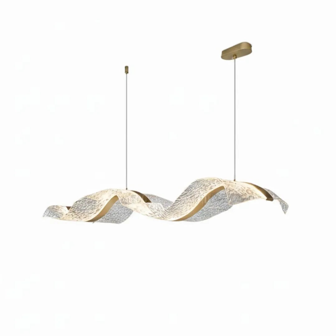 Lustre pendente para sala led design onda minimalista nivra