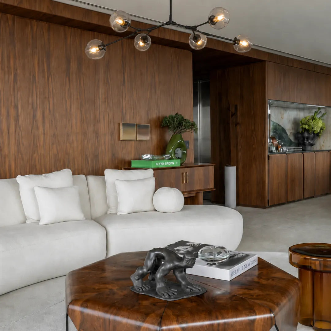 Lustre vidro colorido LED italiano Vetra