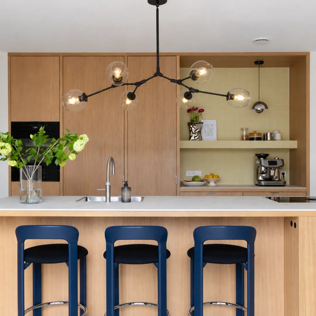 Lustre vidro colorido LED italiano Vetra