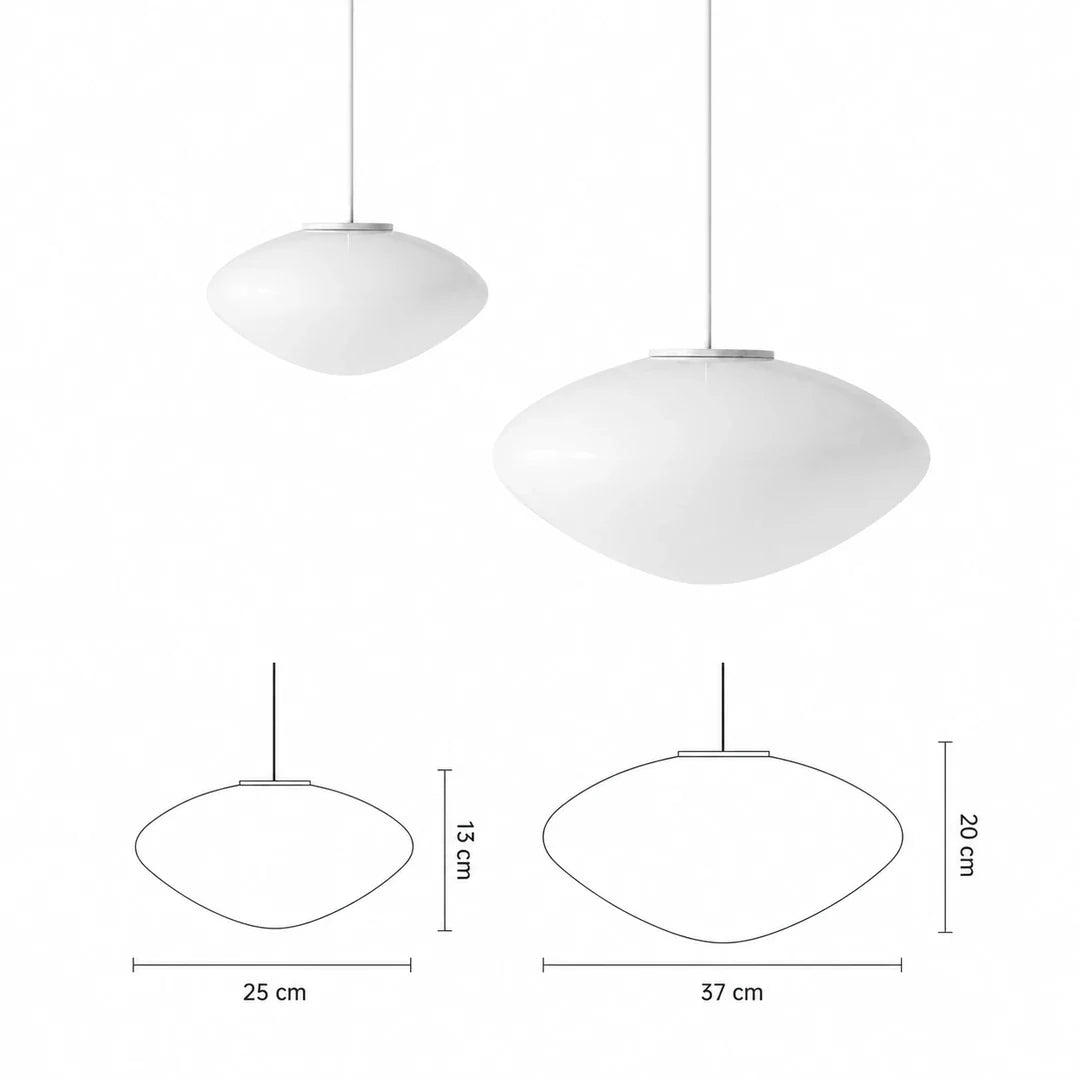 Medidas da Luminária Pendente Köben: 25 x 13 cm e 37 x 20 cm