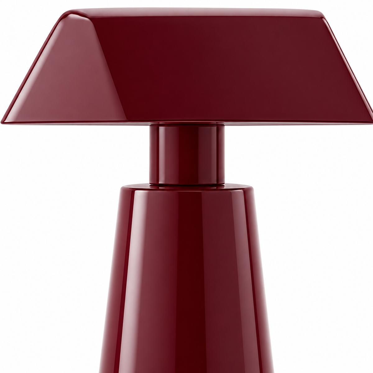 Detalhe da Luminária de Mesa Recarregável LED Touch Prisma Vinho