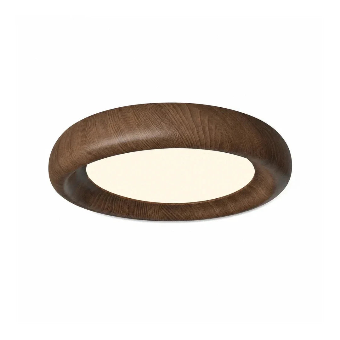 Plafon LED Nimbo Marrom 50 cm sobre fundo branco