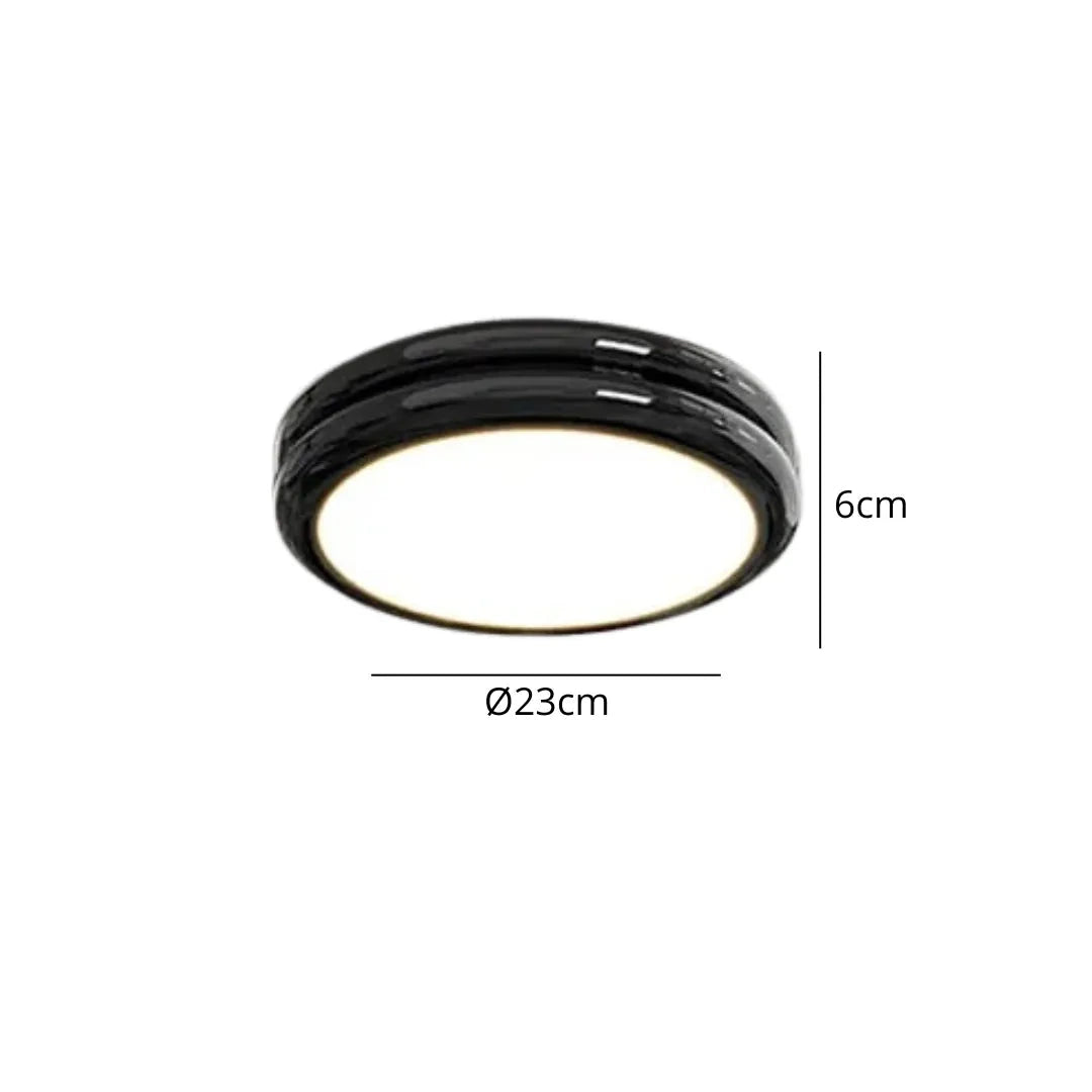 Medidas do Plafon Acro Preto: 23 cm de diâmetro e 6 cm de altura — Tonzi