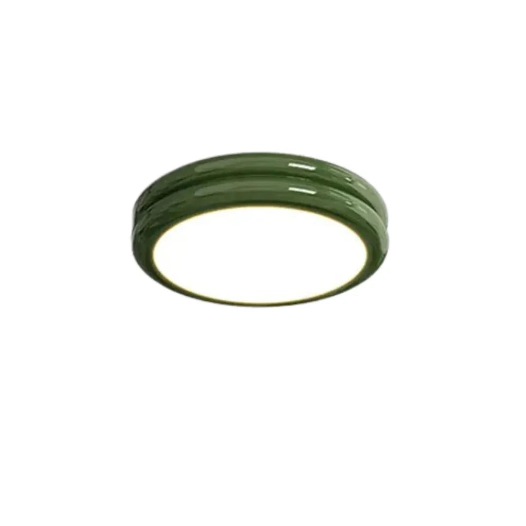 Plafon Acro Verde em acrílico sobre fundo branco — Plafon Moderno Minimalista em Acrílico Acro Verde — Tonzi