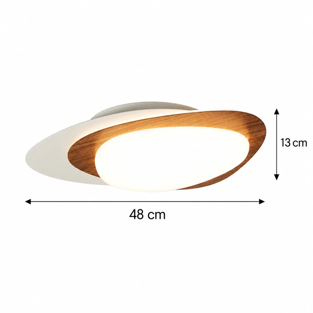 Medidas do Plafon LED Vitta: 48 cm por 13 cm