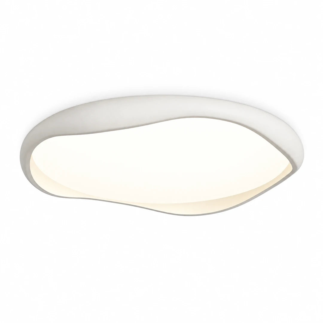 Plafon LED orgânico Auri branco em fundo branco