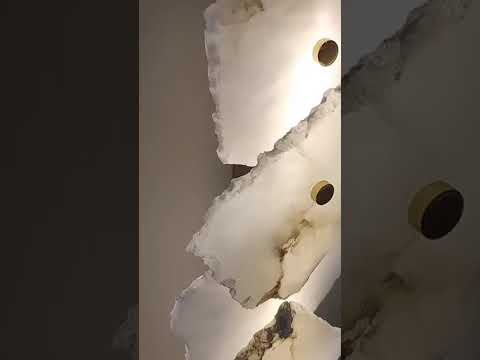 Vídeo Arandela Mármore Natural LED Marmo Tonzi em ambiente