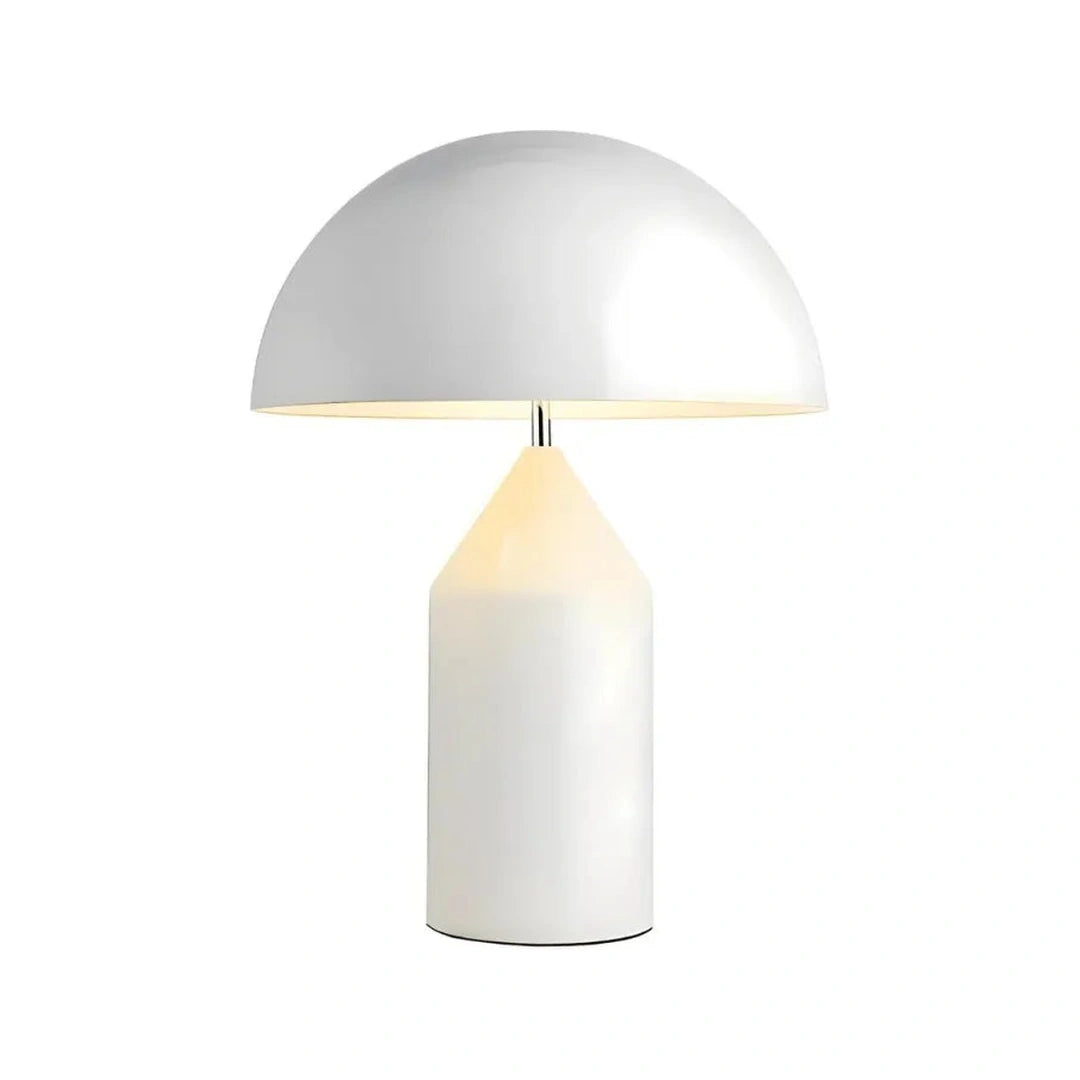 Luminária de mesa Syra branca articulada em fundo branco