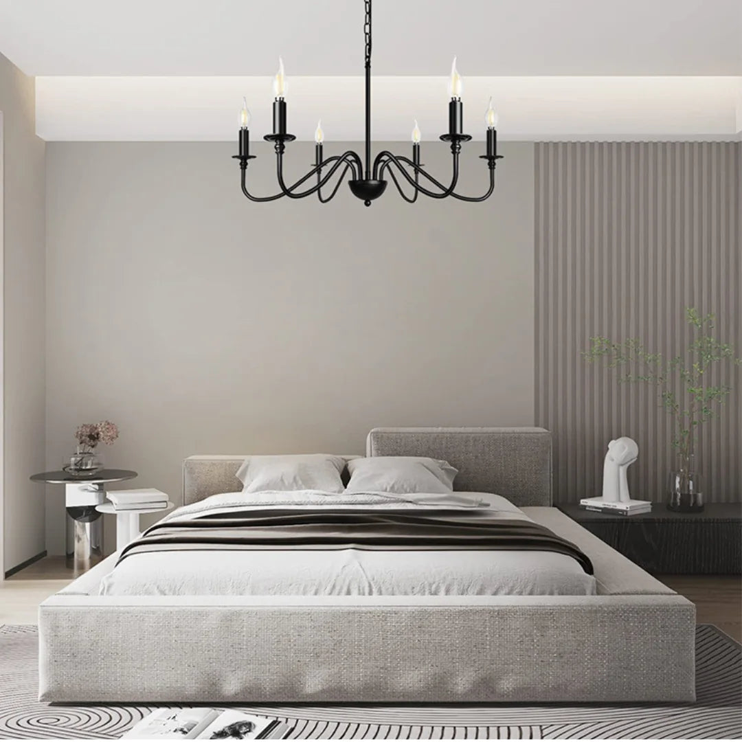 Pendente Loft vintage aceso em sala de estar industrial — Tonzi