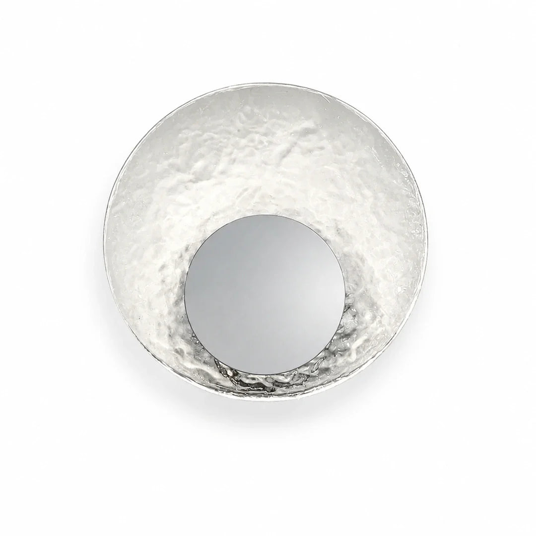 Arandela de cristal LED cromada 25 cm em fundo branco — Orbe — Tonzi